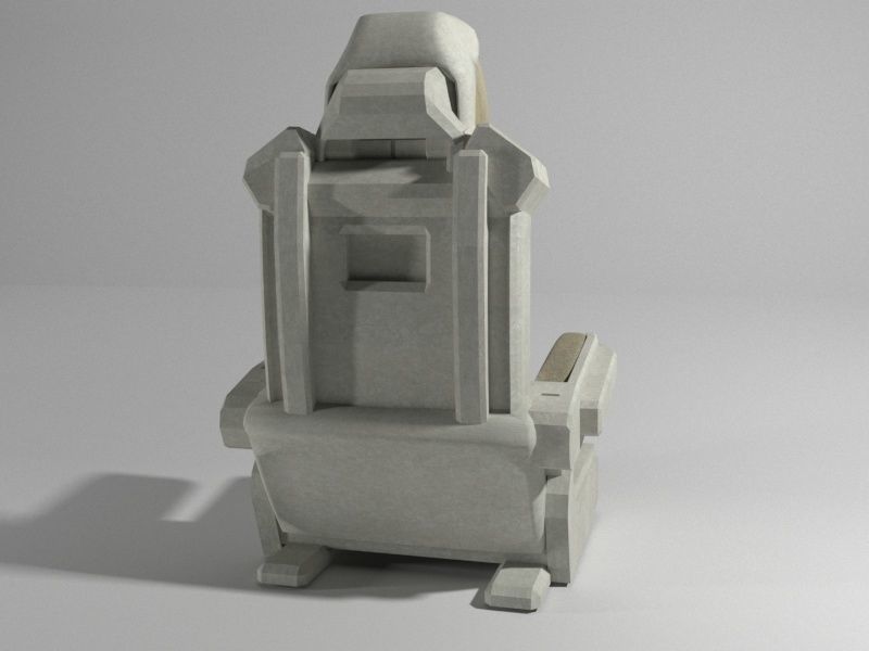 Futuristic sci-fi chair 3D model_2