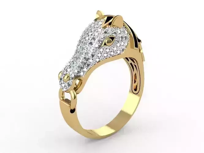 Horse Gents Gold Ring
