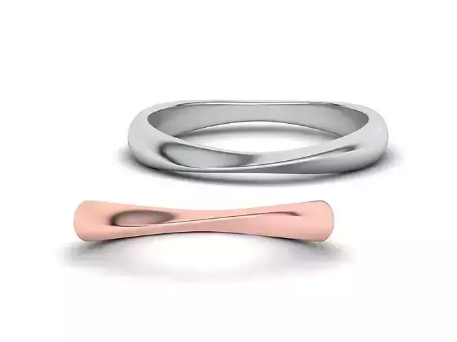 Mobius Wedding Band ring 3dmodel 3D print model