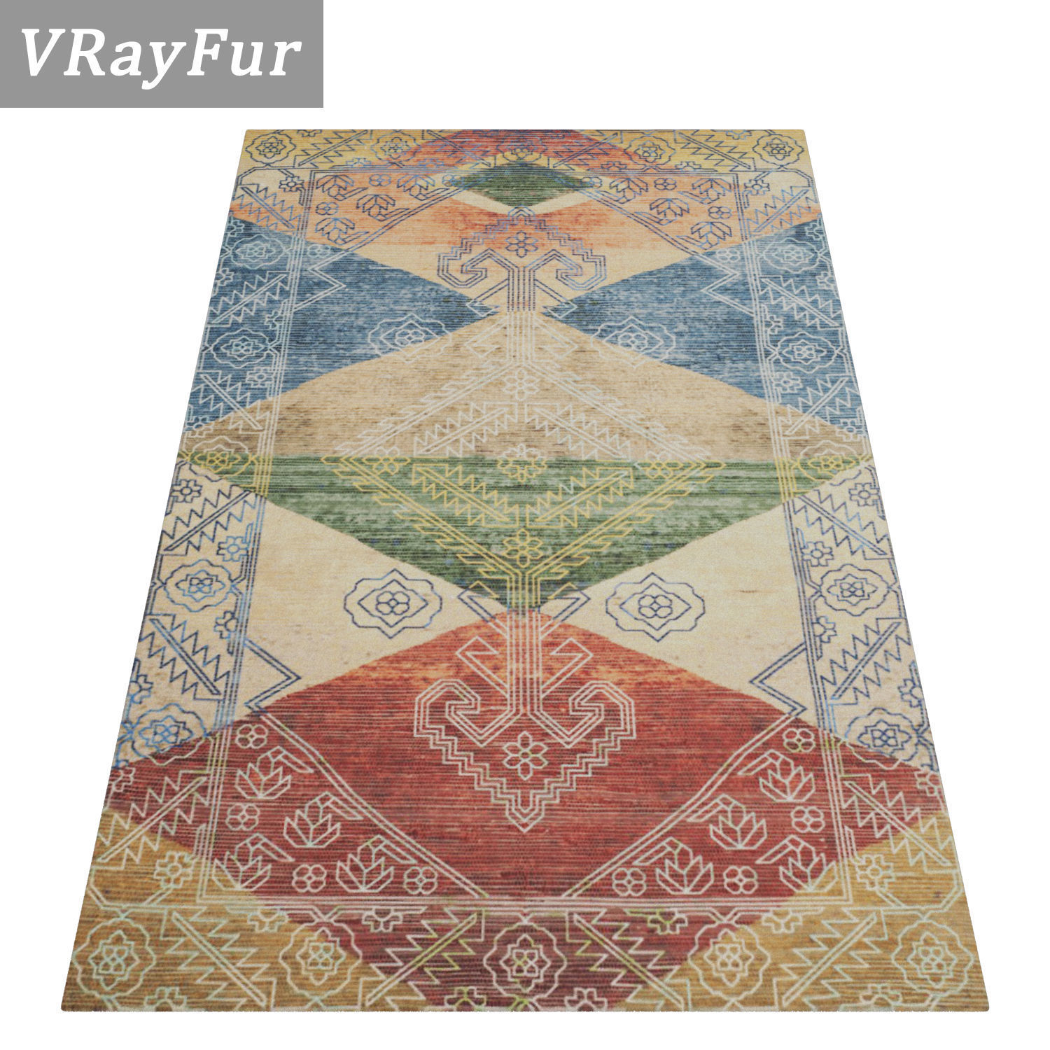 Rug Set 445 3D model_2