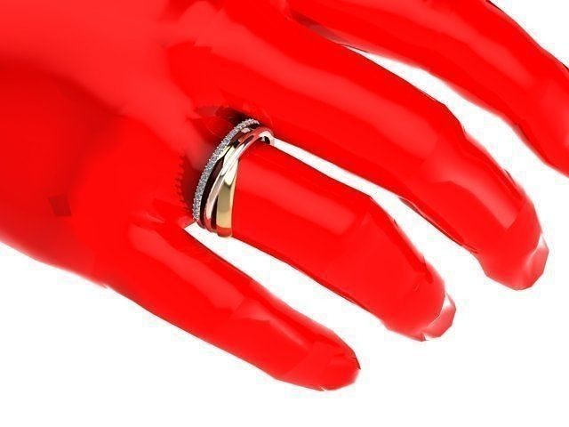Engagement Ring Set Male and Female 3D print model