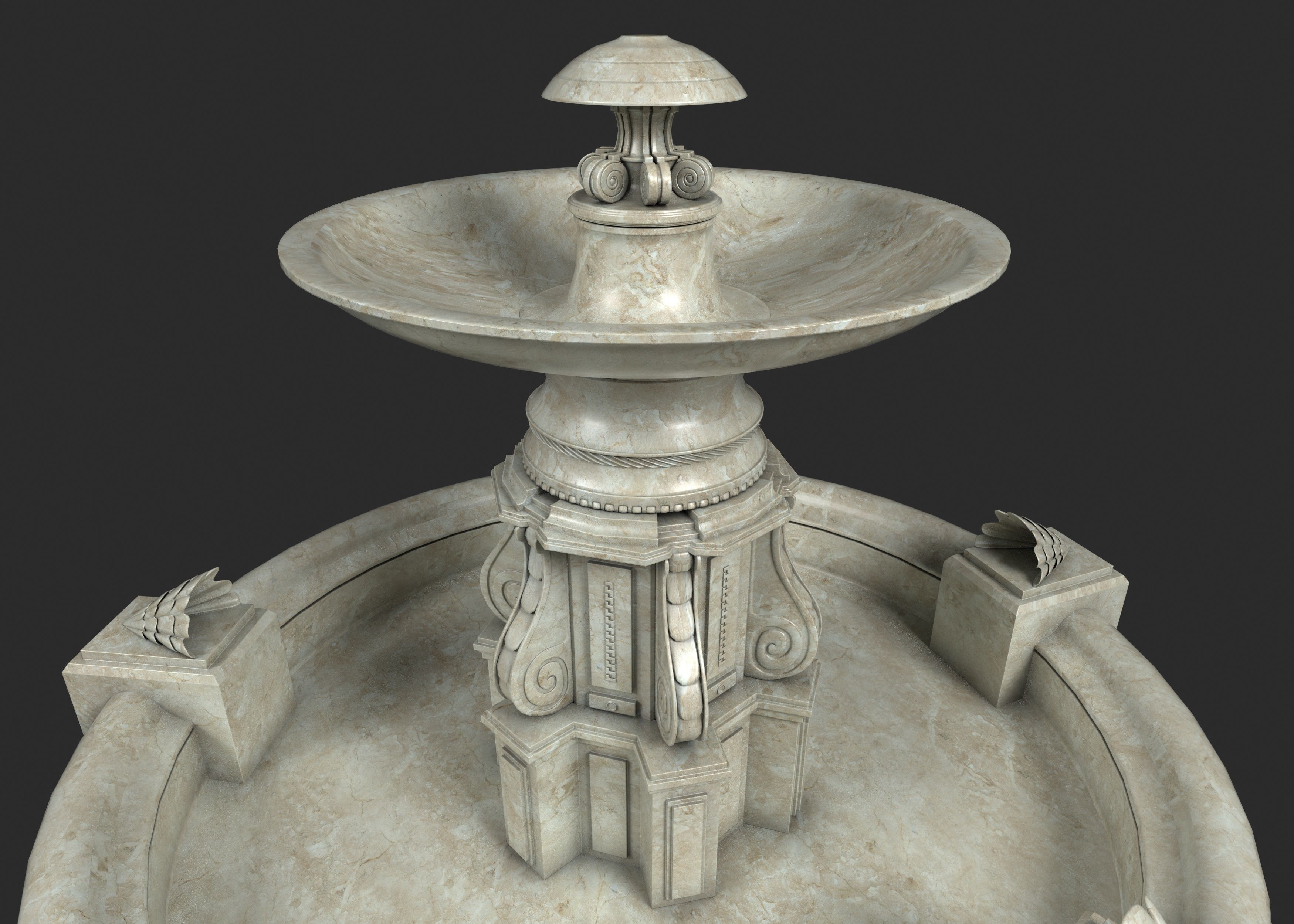 Fountain 3D model_2