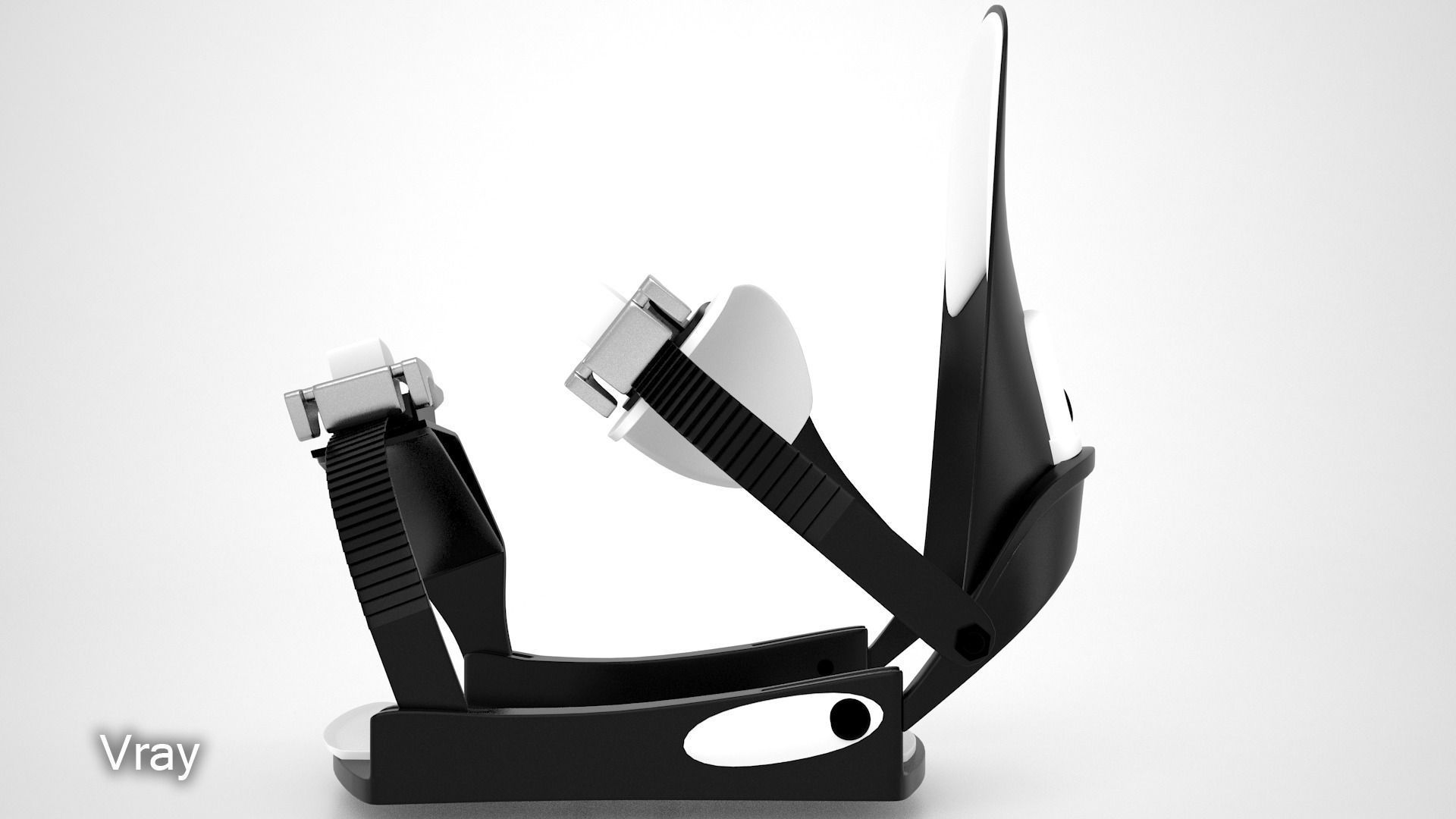 Snowboard skateboard holder 3D model_6