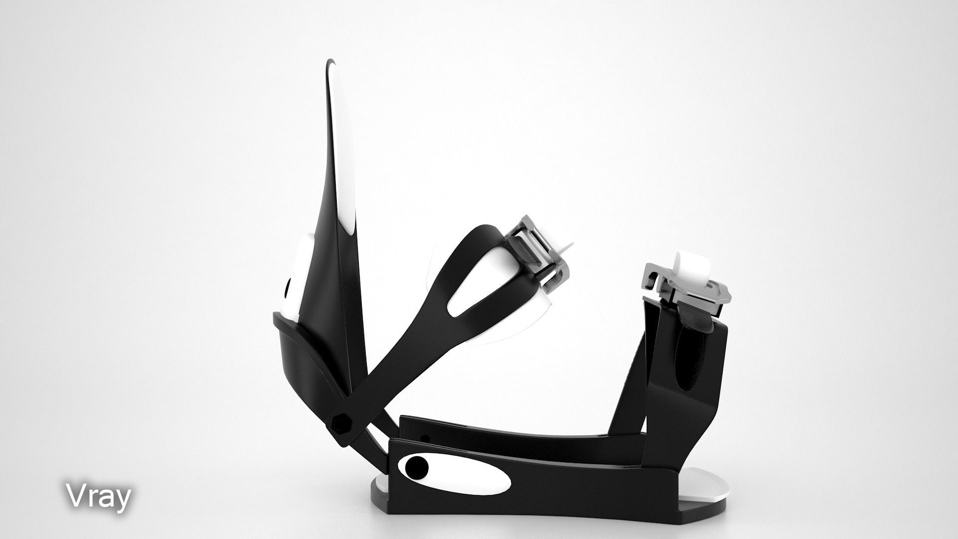 Snowboard skateboard holder 3D model_8