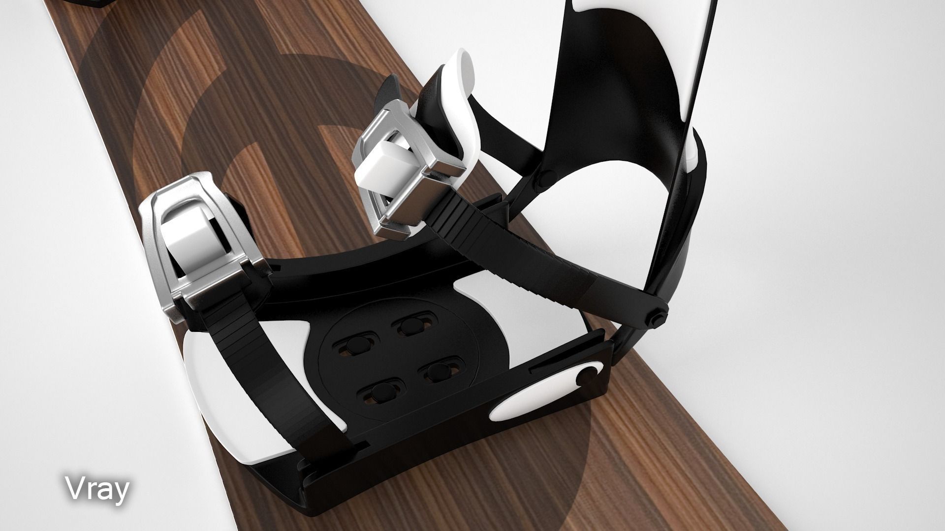 Snowboard skateboard holder 3D model_5