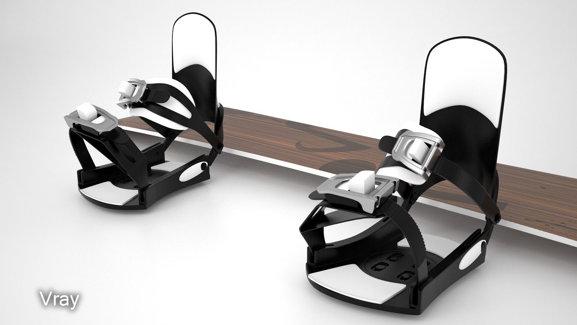 Snowboard skateboard holder 3D model_4