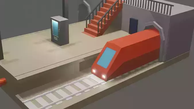 LowPoly SubwayStation Ue4 GameDev Unity