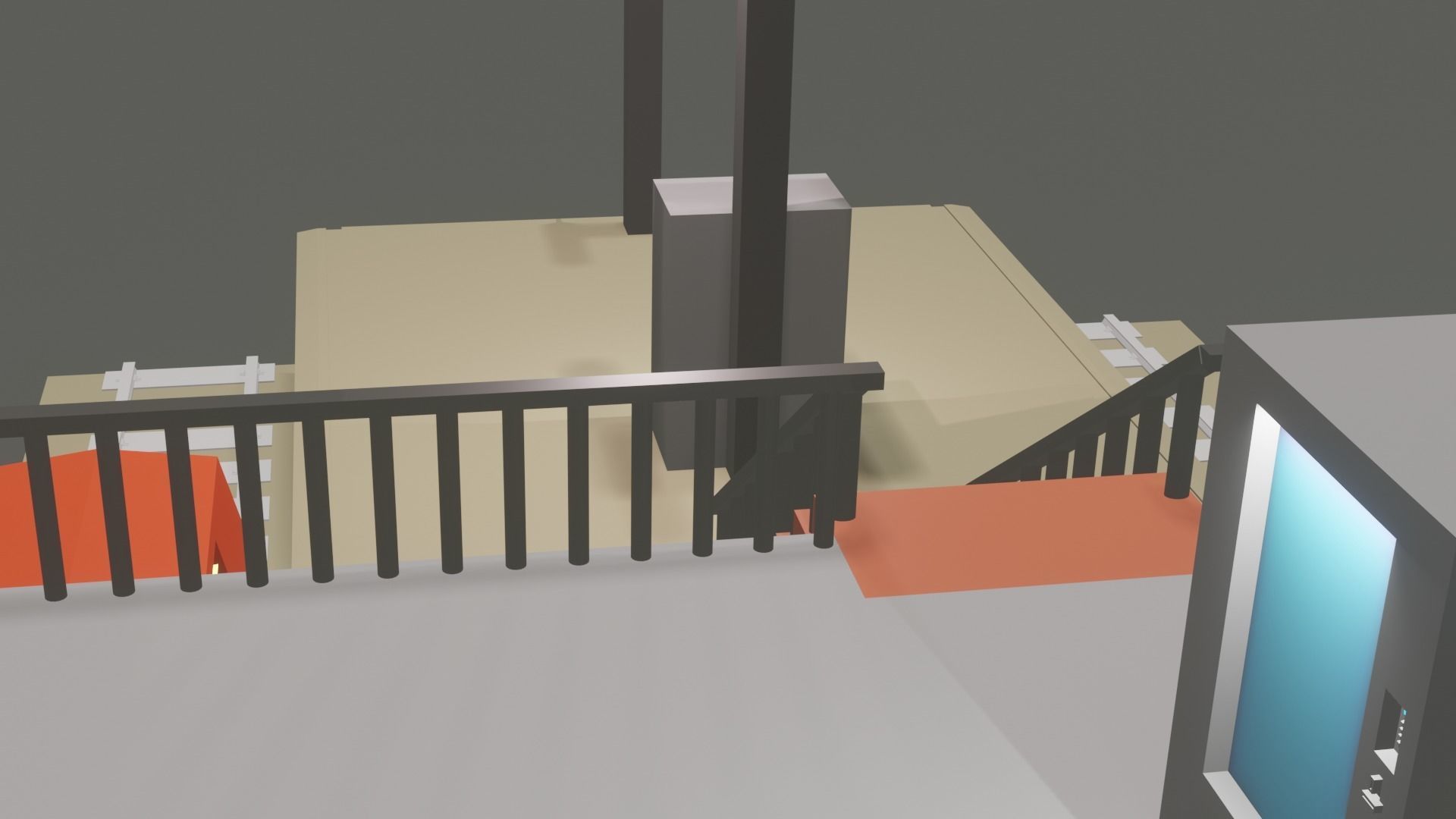 LowPoly SubwayStation Ue4 GameDev Unity Low-poly 3D model_3