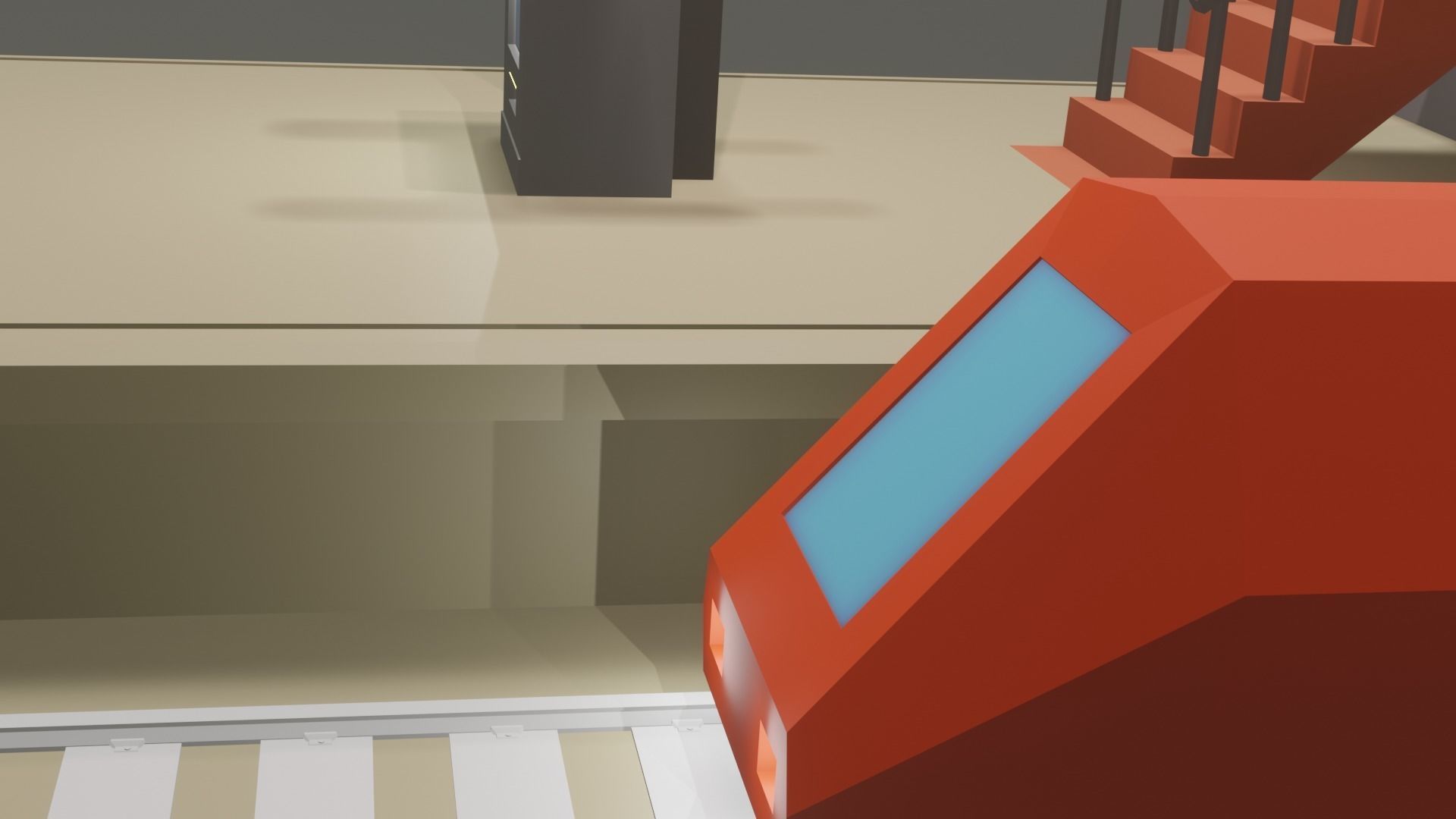 LowPoly SubwayStation Ue4 GameDev Unity Low-poly 3D model_8