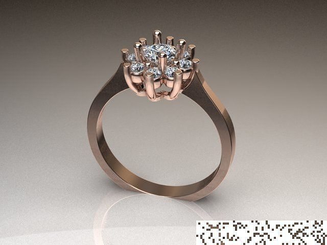 Halo Style Ring and Pendant 3D Model 3D print model