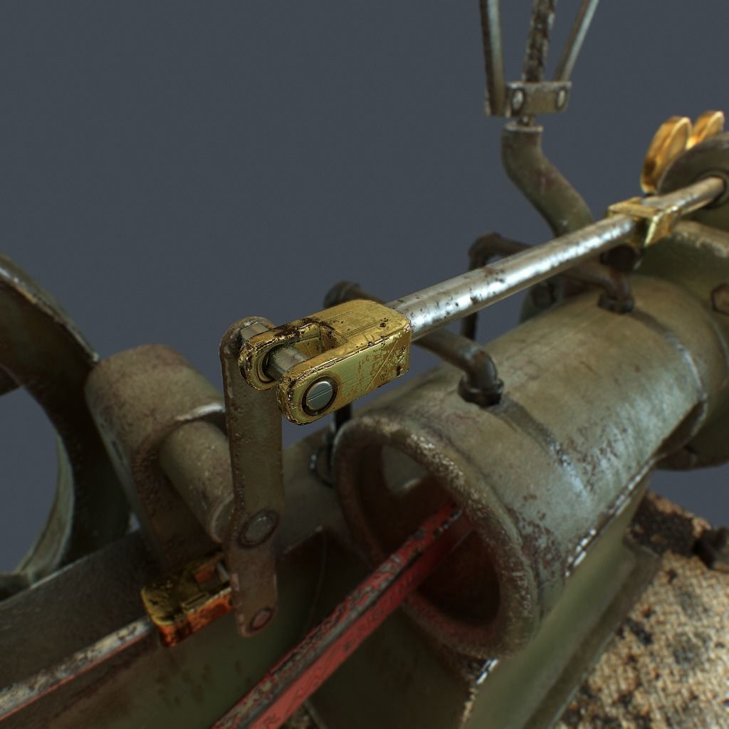 Steam Engine Low-poly 3D model_11