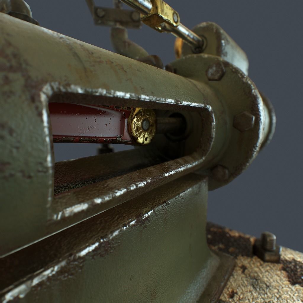 Steam Engine Low-poly 3D model_16
