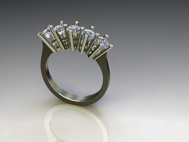Five Stone Ring  3D print model