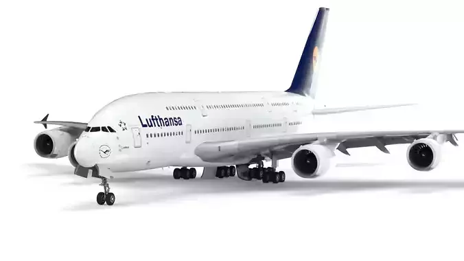 Airbus A380 Lufthansa - Element 3D 3D model