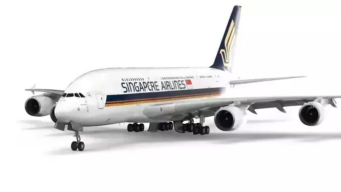 Airbus A380 Singapore Airlines - Element 3D