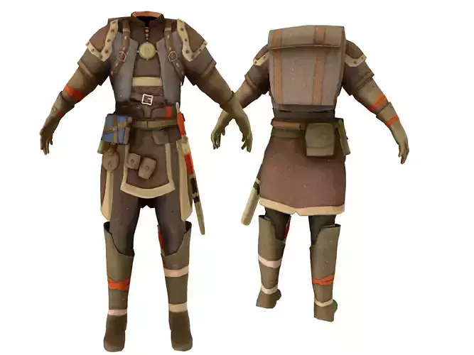 Medieval Human Ranger Warrior Explorer Outfit