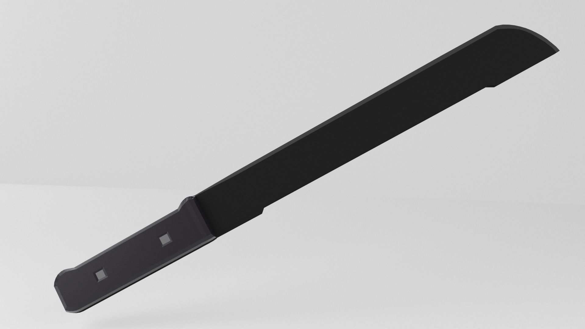 Machete black 3D model_1