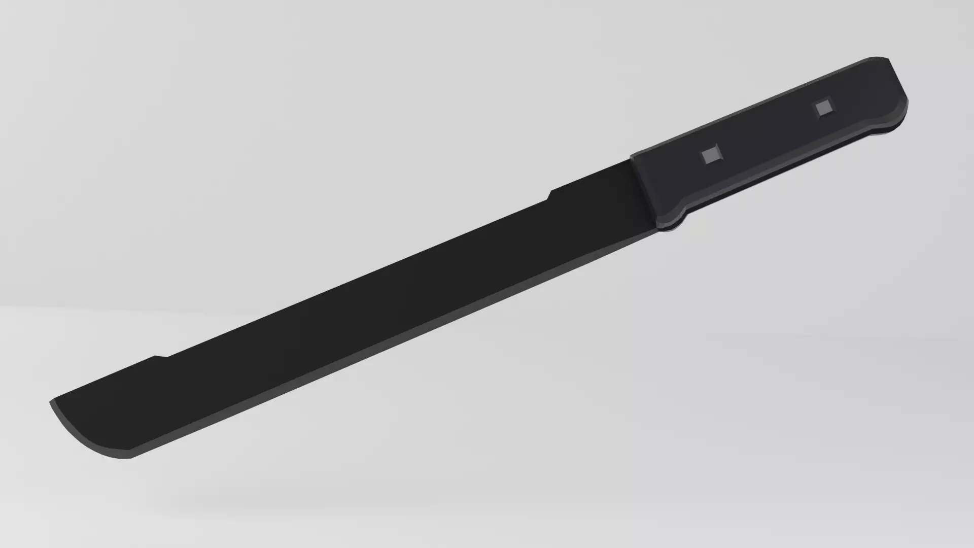 Machete black 3D model_0