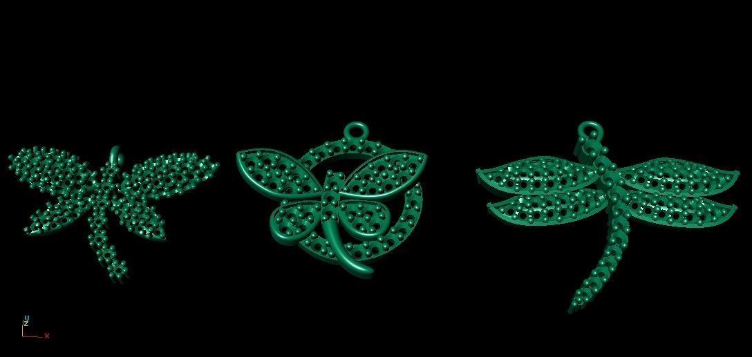 DRAGONFLY NECKLACES 3D print model_5