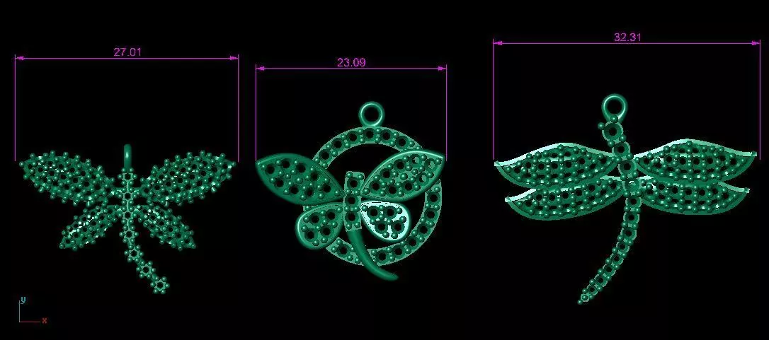 DRAGONFLY NECKLACES 3D print model_0
