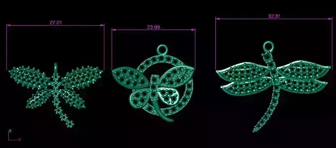 DRAGONFLY NECKLACES 3D print model