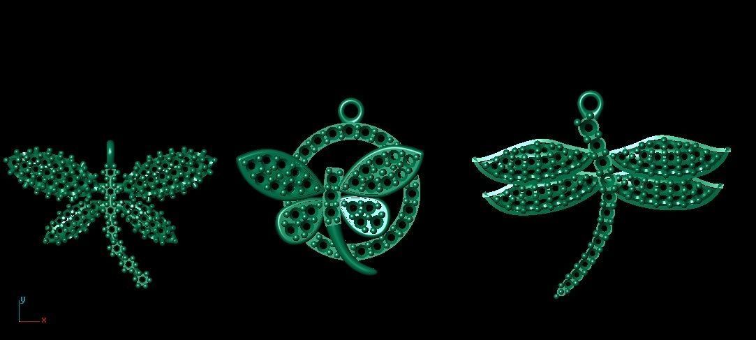DRAGONFLY NECKLACES 3D print model_11
