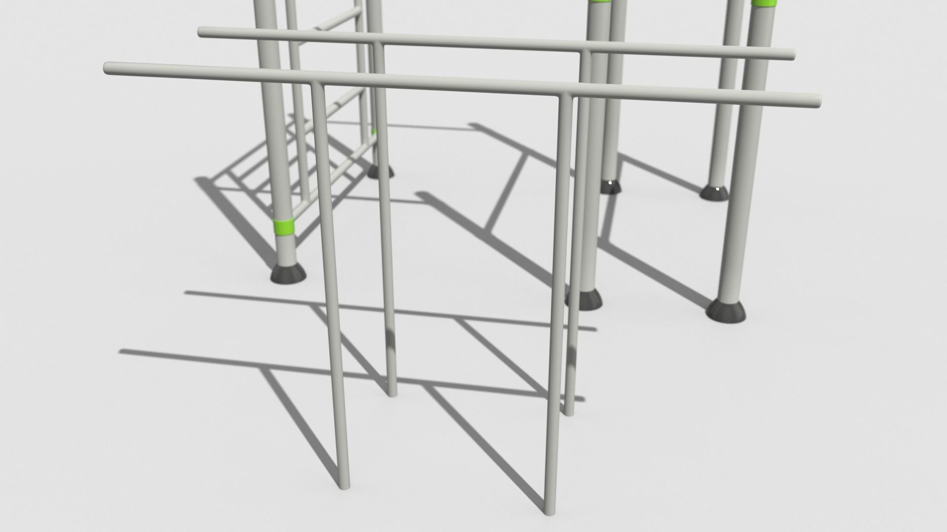 Gym Equipment Outdoor Low-poly 3D model_6