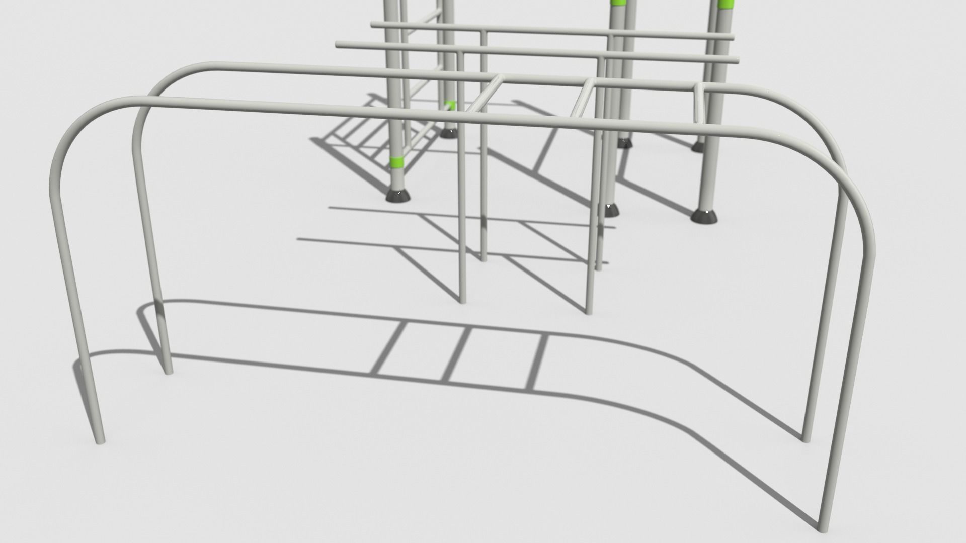 Gym Equipment Outdoor Low-poly 3D model_5