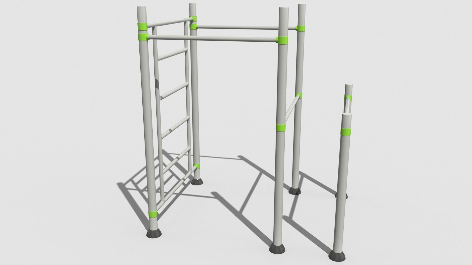 Gym Equipment Outdoor Low-poly 3D model_7