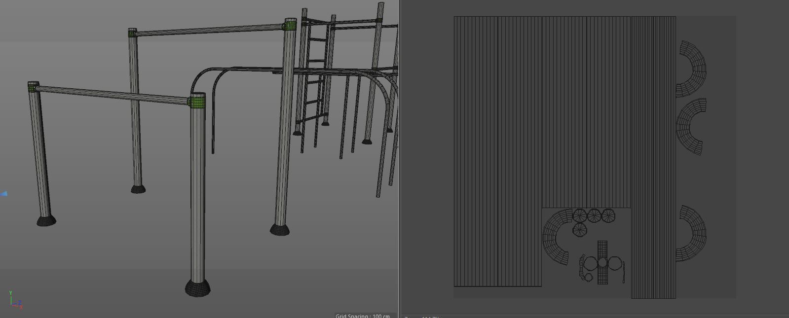 Gym Equipment Outdoor Low-poly 3D model_23