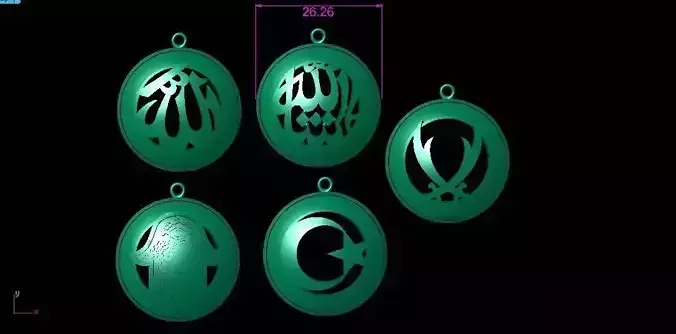 FRAME NECKLACES 3D print model