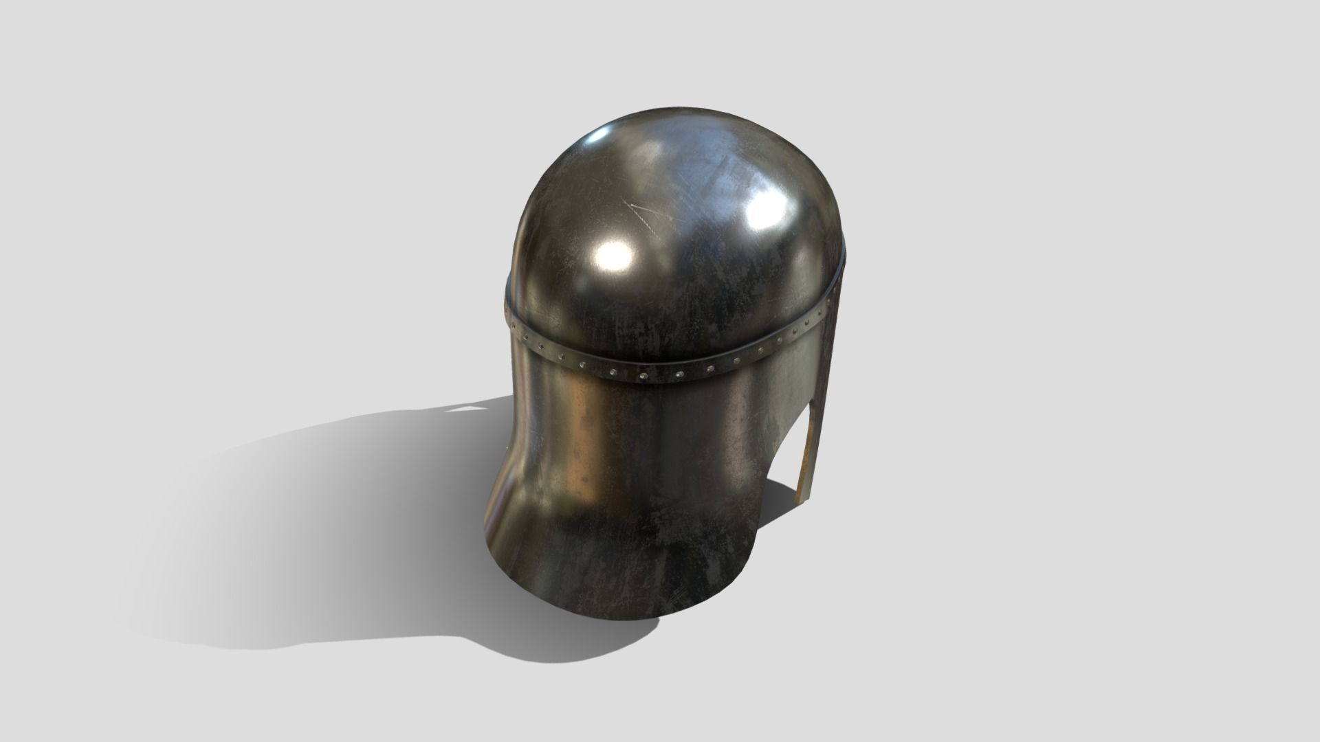 Medieval Anglo Saxon Helm Low-poly 3D model_4