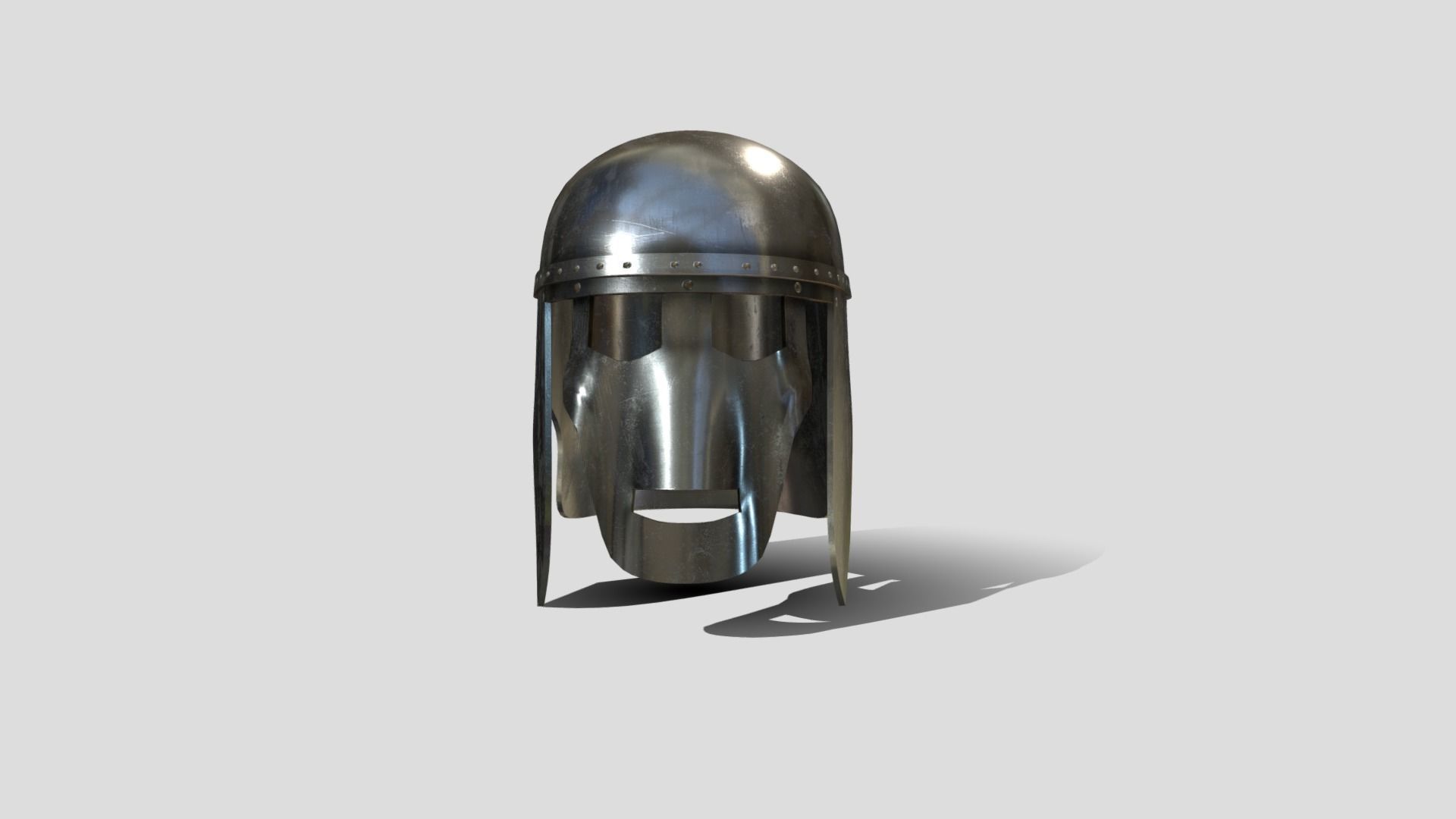 Medieval Anglo Saxon Helm Low-poly 3D model_5