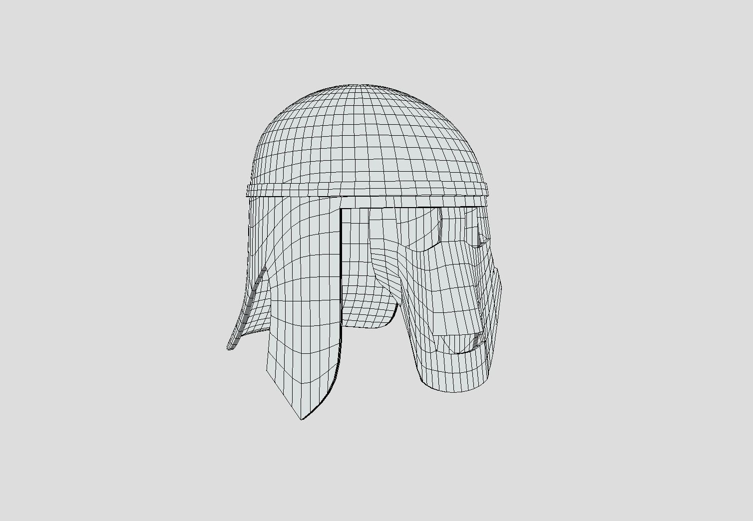 Medieval Anglo Saxon Helm Low-poly 3D model_6