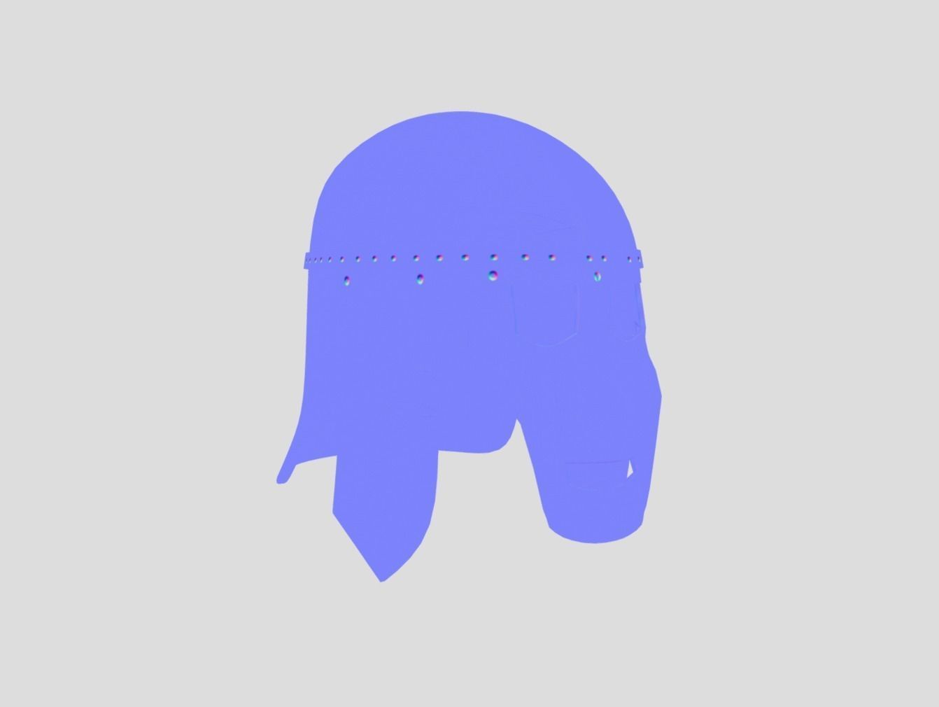 Medieval Anglo Saxon Helm Low-poly 3D model_9