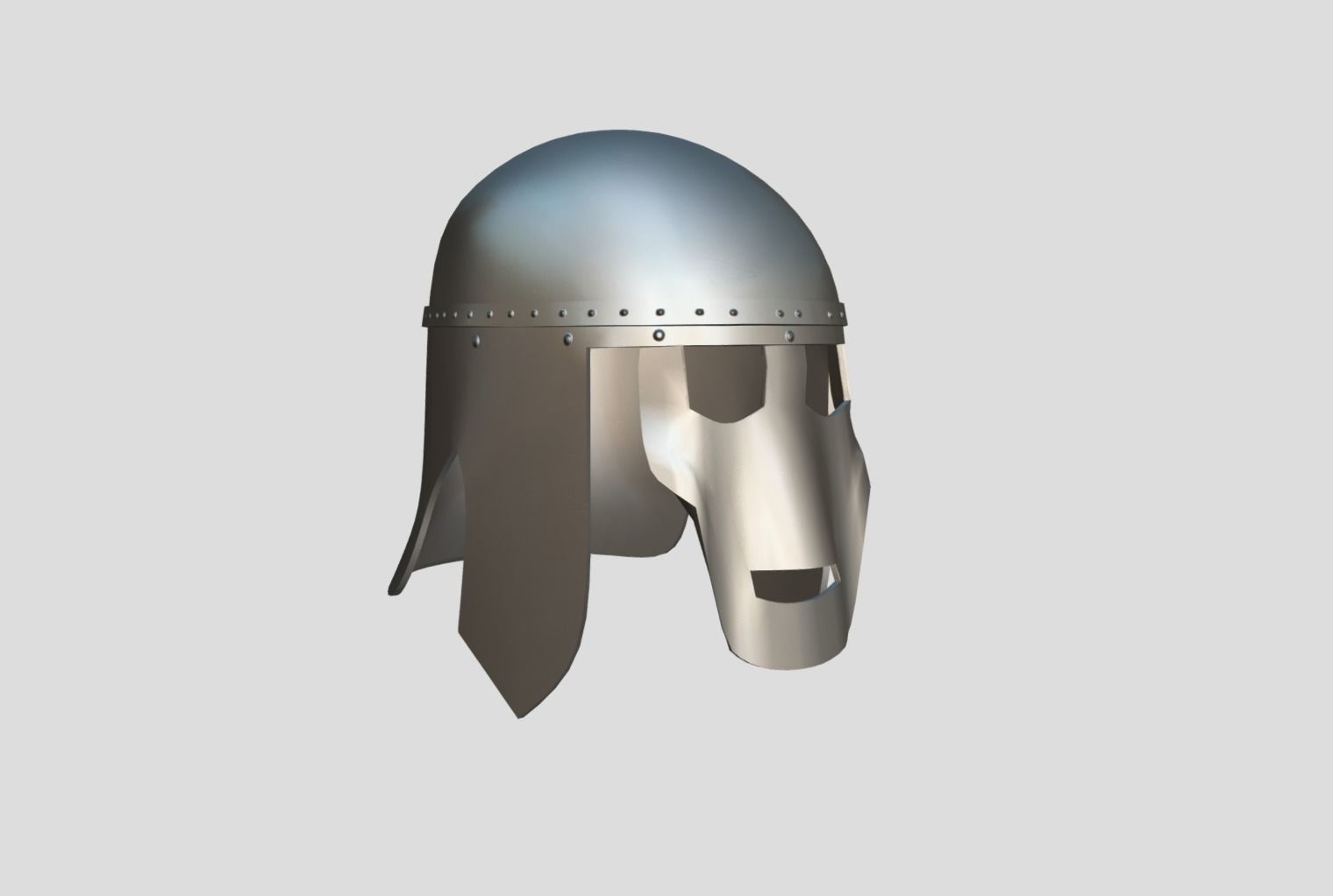 Medieval Anglo Saxon Helm Low-poly 3D model_8