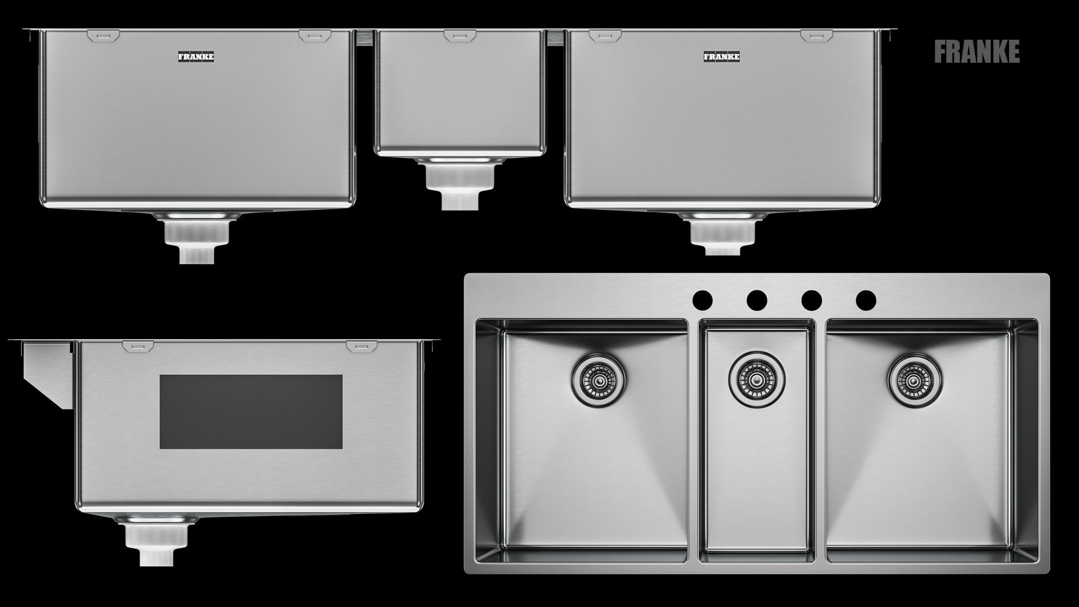 Sink FRANKE  HFT4322-1 3D model_4