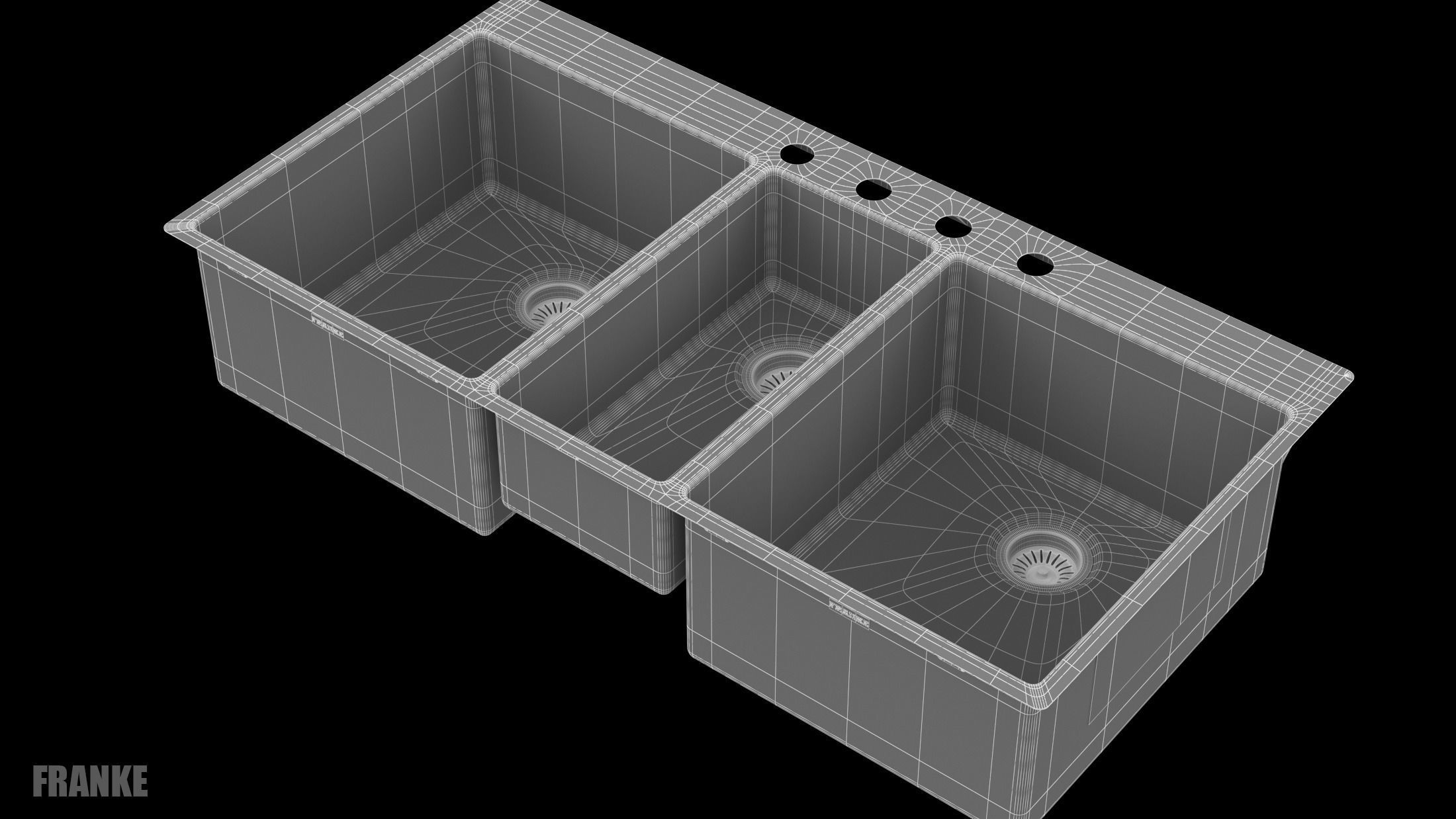 Sink FRANKE  HFT4322-1 3D model_9