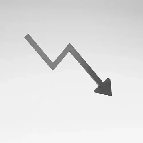 Stock Down Symbol v1 002 Low-poly 3D model