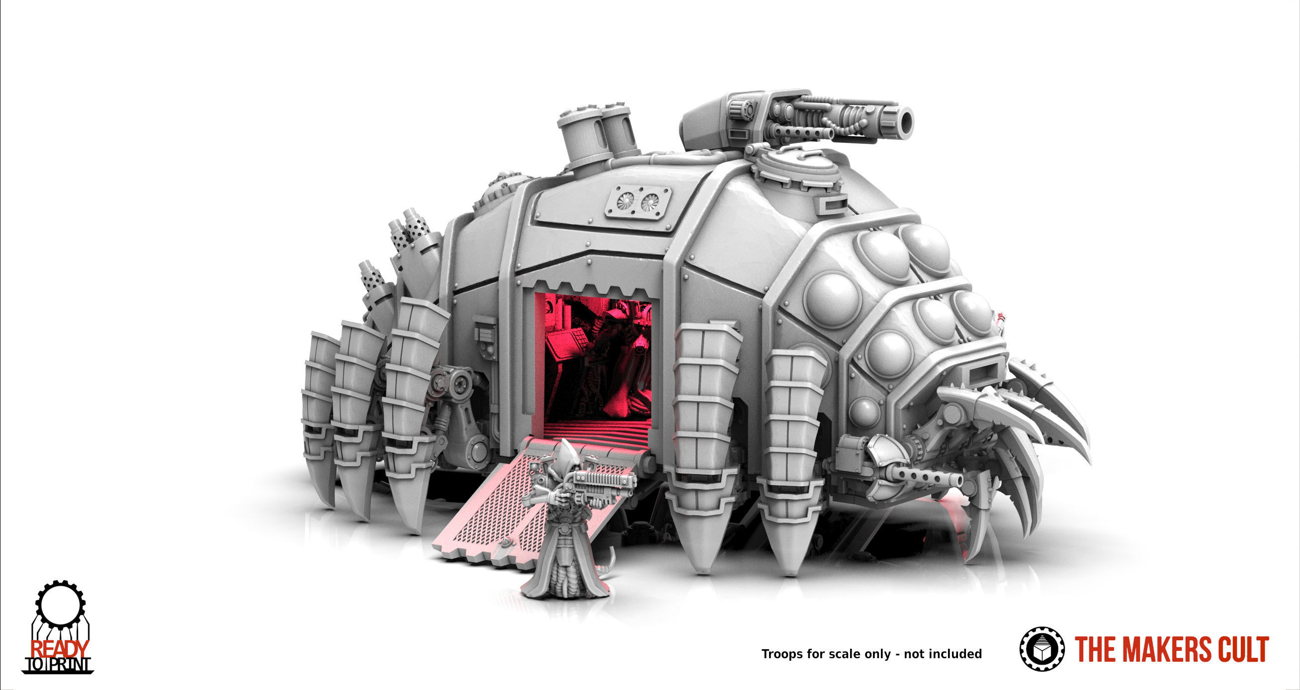 Dark Techno Isopodius Transport and Tank 3D print model_1