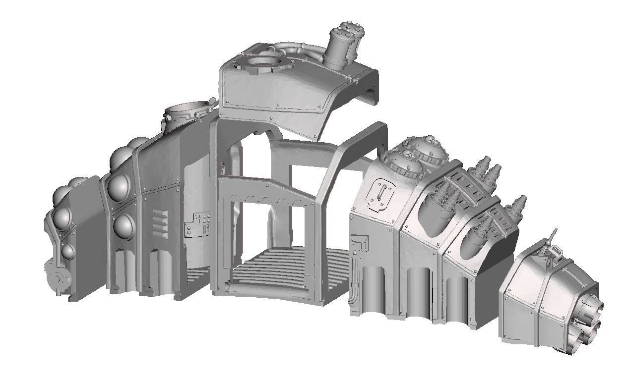 Dark Techno Isopodius Transport and Tank 3D print model_5