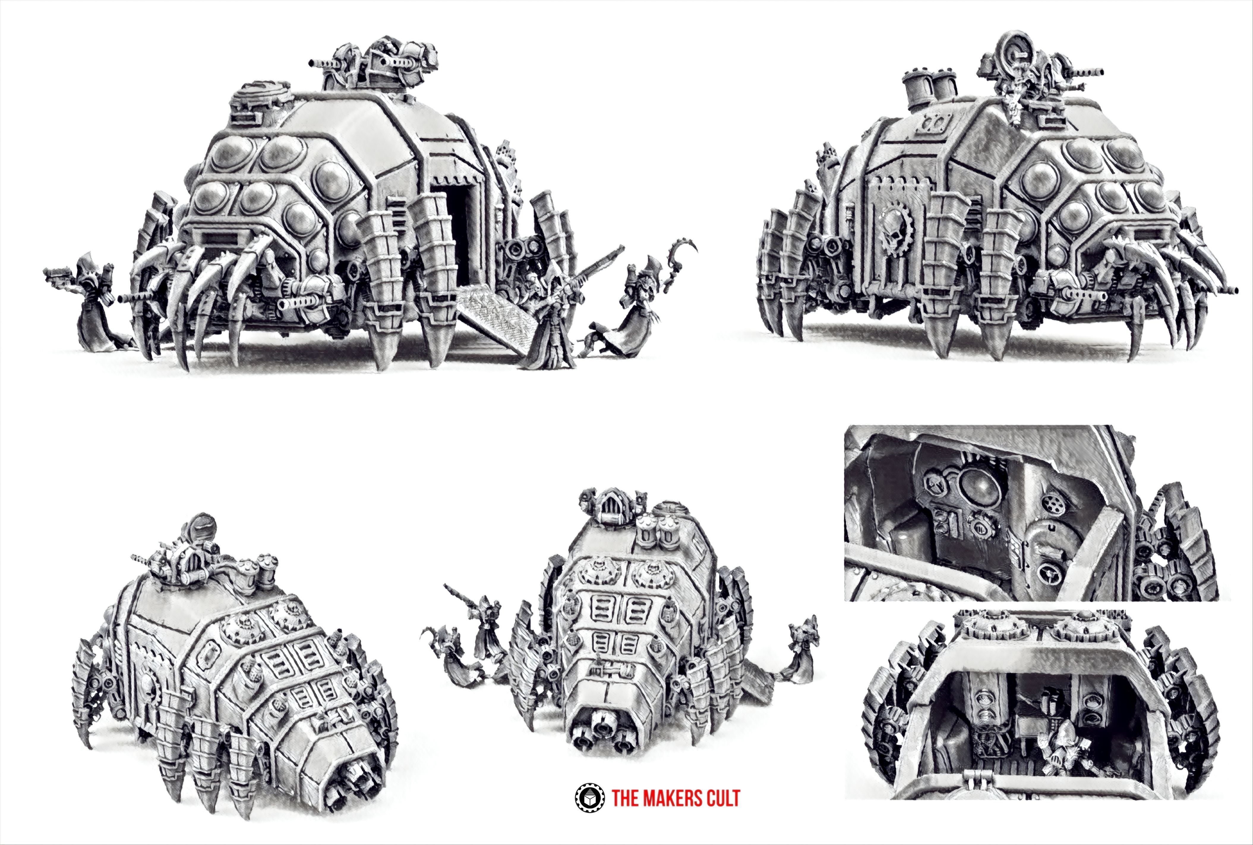 Dark Techno Isopodius Transport and Tank 3D print model_4