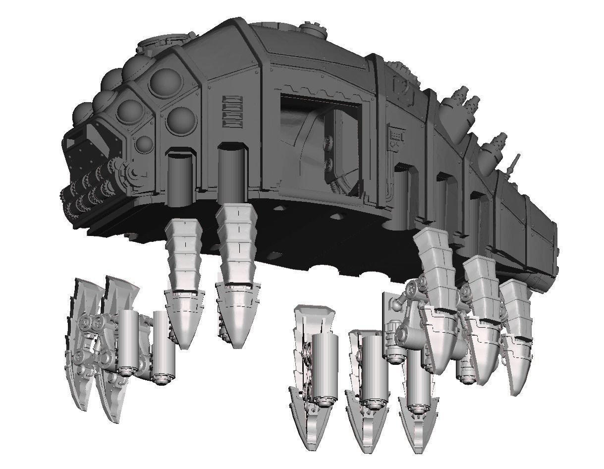 Dark Techno Isopodius Transport and Tank 3D print model_9