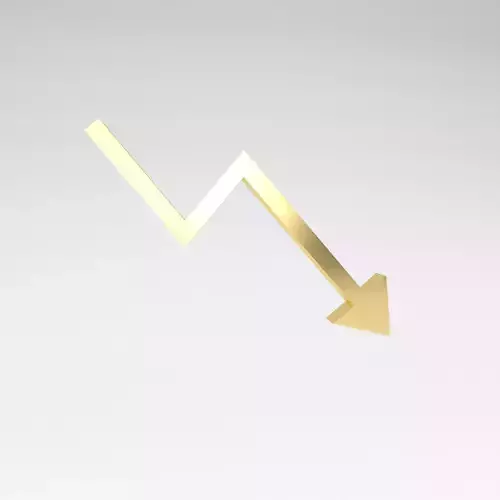 Stock Down Symbol v1 003 Low-poly 3D model
