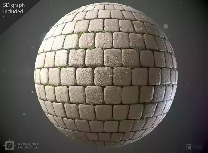 Cobblestones -  Substance Designer Graph and Textures included Texture
