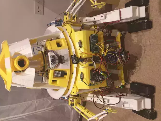 Printable full robot Astromech style 3D print model