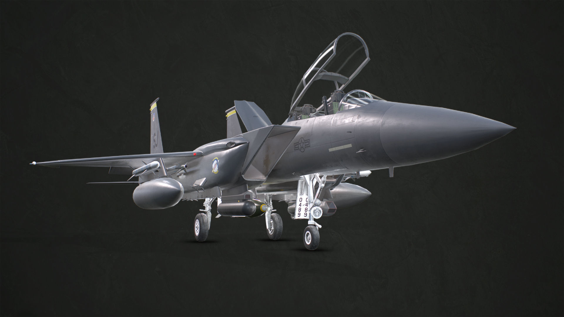 McDonnell Douglas F-15E Strike Eagle Low-poly 3D model_9