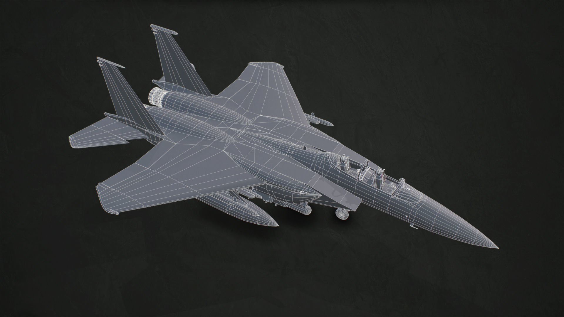 McDonnell Douglas F-15E Strike Eagle Low-poly 3D model_25
