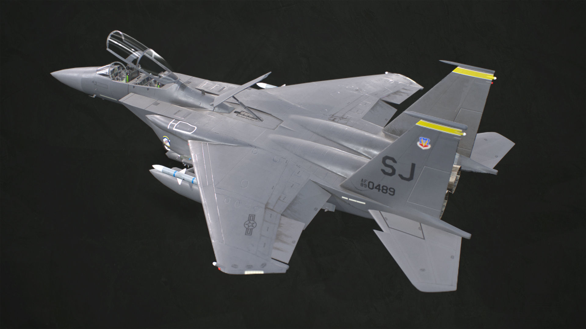 McDonnell Douglas F-15E Strike Eagle Low-poly 3D model_4