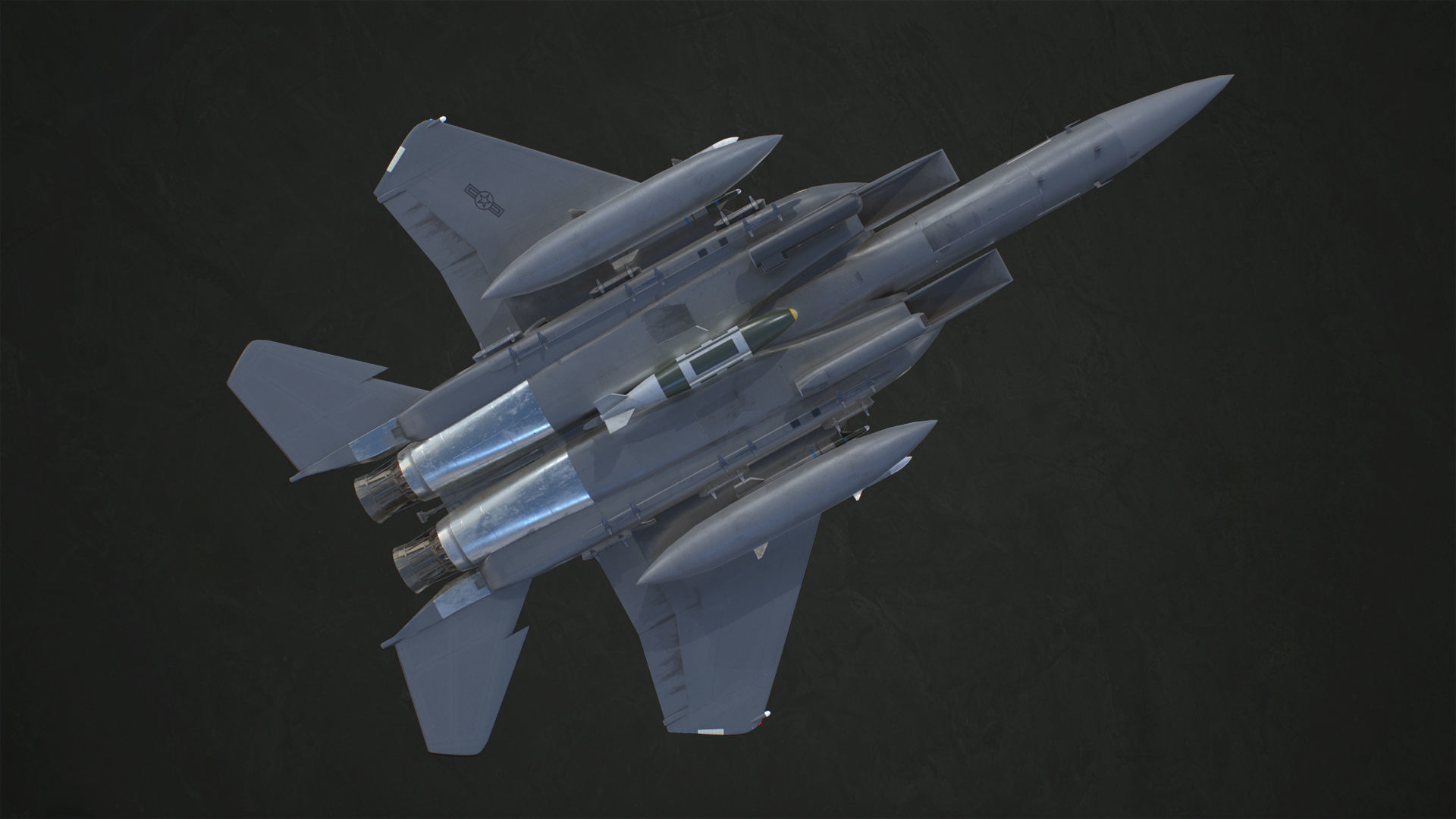 McDonnell Douglas F-15E Strike Eagle Low-poly 3D model_14